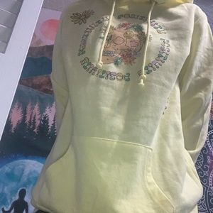 Bright yellow hoodie